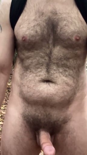 Handsome buddy jerking off by the lake at his local park exposed dick don cock penis hairy bator solo sexual   Clip 3