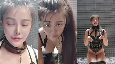 萌面乖兽认主仪式-- BDSM/字母圈/DS/臣服/圈养/sub/母狗/调教室/K9调教/遛狗/跪趴/蹲坐/肛塞/皮革束缚/狗奴/性奴/狗笼子/项圈/反差婊