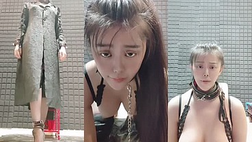 萌面乖兽认主仪式-- BDSM/字母圈/DS/臣服/圈养/sub/母狗/调教室/K9调教/遛狗/跪趴/蹲坐/肛塞/皮革束缚/狗奴/性奴/狗笼子/项圈/反差婊