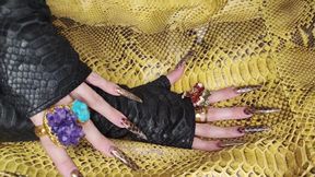 My Extra Long Snakeskin Nails Fuck Your Mind