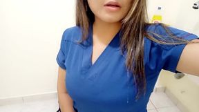 Challenge Complete!! I Masturbate In The Clinic Where I Work And My Boss Almost Arrived
