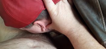 Rough Leather Blowjob