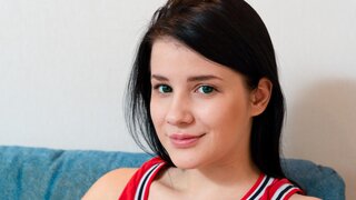 Horny nice babe cums heavily on massaging tight pussy