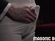 MasonicBoys - Holy DILF Bishop Angus gets hard watching twink spanked