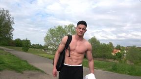 Muscular Stud Flexes and Shows Off His Crotch - Eastboys