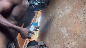 Warrior Leave the Battlefield & Get to Uncompleted Building & Made Special Masturbator & Cumshot