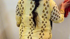 moroccan hot maid clean boss s room without pant wearing - she seduce him by show her big ass & huge boobs