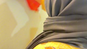 moroccan hot maid clean boss s room without pant wearing - she seduce him by show her big ass & huge boobs