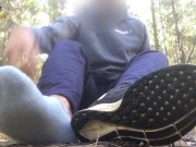 THEY CALL ME MANLYFOOT - BAREFOOT NAKED IN PUBLIC - MUSHROOM PICKING IN THE WOODS 🍄 🦶