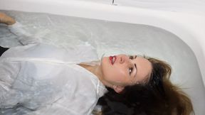 Office Outfit Wetlook – Fully Clothed Bath & Underwater Play (Short Version) 4K