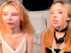 Hot blonde teen exploring her lesbian curiosities