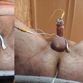 VR estim session and cum through sound