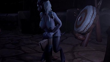 Draenei Grinding on a Pole at Night - Warcraft Porn Parody