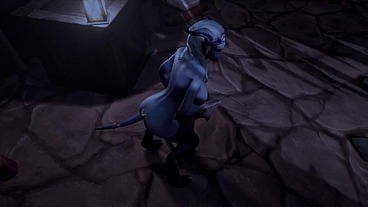 Draenei Grinding on a Pole at Night - Warcraft Porn Parody