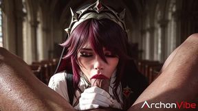 the way rosaria is doing things to my dick... i had no idea she was so naughty [ai]