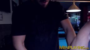 Men in suits hook up in the club for some deep anal sex