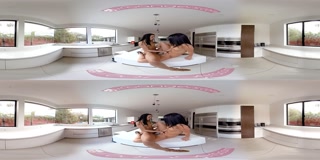 VR Bangers - Hot Ebony Roommate Seduces Megan Rain To Eat Her Pussy
