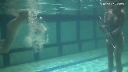 Underwater acrobatics lesbians Irina Barna and Anna Feher