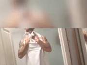 Sexiest man in work at fitness room came back to my place and took shower
