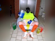 Soccer Gunge Pup making a (colourful) mess (w/ happy ending)