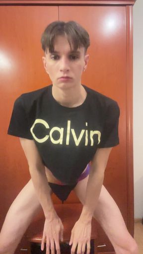 Cute Twink and Big Toy