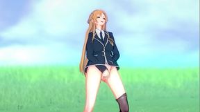 Asuna Yuuki’s Secret Outdoor Masturbation Fantasy Unveiled