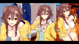[Hentai Game Koikatsu! ]Have sex with Big tits Inugami Korone.3DCG Erotic Anime Video.