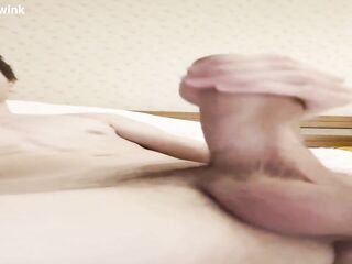 Large Jock Twink Sprays Like Pantyhose