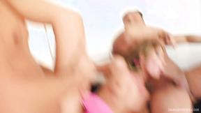 ”Pigtailed Brunette Teen craves 2 cocks”