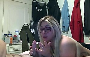 Princess blonde tbabe sucks pov cock