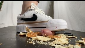 A Shoejob Dream in Nike Court Legacys - Cockcrush and Humiliation - Foodcrush on Cock - Giantess and POV Views - Sneaker fetish - multiedit including upskirt scenes - 4k