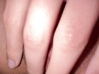 Excited Teen’s close-up snatch masturbation, real climax