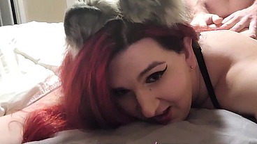 MtF Asian American sissy trap female compilation of getting fucked raw bareback doggy style and being bred creampie