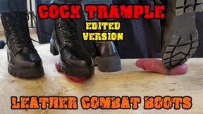 Crushing his Cock in Black Leather Combat Boots (Edited Version) - Tamystarly - Cock Balls Crush Trample, CBT, Bootjob, Trampling, Shoejob, Stomping