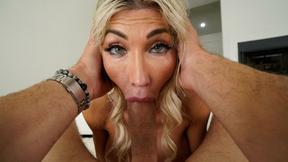 ”Big boobs mommy wants it hard, licks booty before doing blowjob”