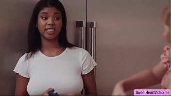 MILF Dana fucks her ebony stepdaughter