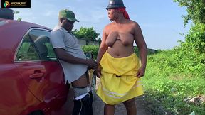 THE SOLDIER MAN FUCK COLLEGE STUDENT WITH HIS BIG BLACK COCK IN FRONT OF HER SCHOOL OUTSIDE HIS CAR