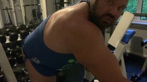 Anal Dildo Fucking in the Gym