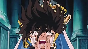 Seiya tem seu c&uacute_ comido por saga sem lubrificante ao som de link park in the end