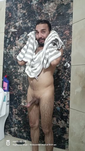 Indian Police Officer in Shower