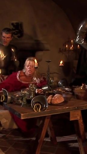 Must-see moment from "Anal Orgy in costumes with busty blonde and brunette sluts"