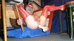 Sexy soloboy enjoys intense anal orgasm with huge dildo