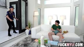 WTF! MYLF Police Caught Me Fapping At Home But Gave Justice with Her Big Booty and Titties Wendy Raine, Nick Strokes