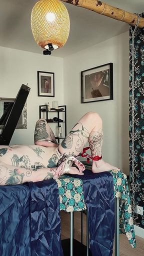 Sensual Scarf Ties Tease: Inanna Justice Binds & Teases Until Helpless