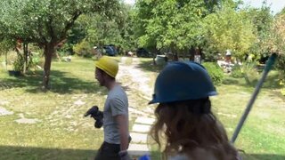 Hunting down a horny blonde with the sluttiest shorts