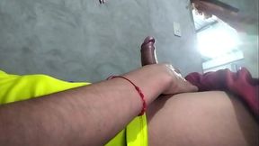 My best friend showing me how he fucks his big cock