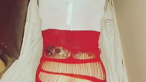 Crossdresser self-fisting with big dildo in ass: sissy training