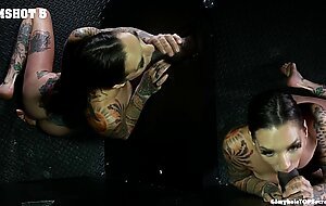 Milf rocky draining 7 big gloryhole cocks in pov