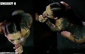 Milf rocky draining 7 big gloryhole cocks in pov