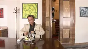 French maid gets comforted by a big, hard cock